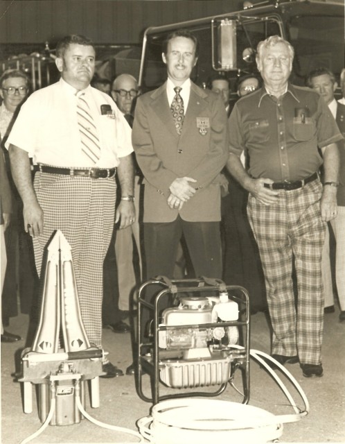 Accepting the department's first Hurst Tool from the Mechanicsville Lions Club